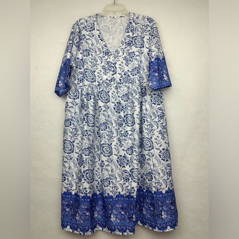 Women's Dress Temperament Commuting Long Style Floral Printed Oversized
